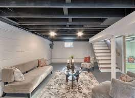 Creative painted flooring ideas for concrete, wood, linoleum or tile that will give your basement floor a fresh new look on a budget. 30 Gorgeous Unfinished Basement Ideas On A Budget Wanda Olesin Basement Remodel Diy Basement Ceiling Painted Basement Lighting