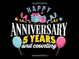 Wake up whenever we want card exchange breakfast pack for the weekend take care of the kitties leave!. Happy Anniversary 5 Years And Counting 5th Anniversary Guest Book Guest Books Kb Celebration Amazon De Bucher