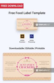 Free Food Label Template Word Doc Psd Apple Mac Pages Illustrator Publisher Label Templates Food Label Template Food Labels
