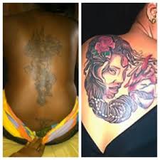 Nollywood actress and mother of one,tonto dikeh reveals few days ago that she is now a born again christian. Nigerian Girl Tattoo Whole Of Her Back Helen Events Blog