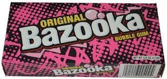 Created in 1928 by fleer candy company accountant walter diemer (he claims he stumbled upon the recipe by accident), the gum featured comic strip featuring brothers dub and bub (replaced in 1950 by pud). Bazooka Bubble Gum Soft Chew 113g Amazon De Lebensmittel Getranke