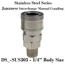 Stainless Steel Japanese Interchange Manual Coupler 1 4 Inch Body Size