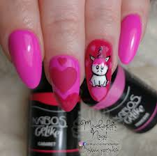 Pink Nails With Unicorn And Heart Pinke Naegel Mit Einhorn Und