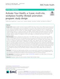 We did not find results for: Pdf Activate Your Health A 3 Year Multi Site Workplace Healthy Lifestyle Promotion Program Study Design