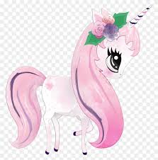 Cute, magic unicorn portrait, isolated on white. Baby Unicorn Cute Character Painted With Watercolor On Transparent Background Png Similar Png