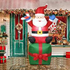 Santa claus is coming to town spread christmas cheer with this fun santa yard decoration this lighted inflatable santa claus is sure to bring cheer to your outdoor christmas decor. Christmas Outdoors Ornaments 1 8m Inflatable Santa Claus Christmas Decor Yard Arch Ornament Garden Decoration Christmas Eu Plug Party Diy Decorations Aliexpress