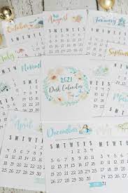 Click on a calendar below to get started and be sure to check out our other calendar styles that can help keep you organized. Free Printable 2021 Desk Calendar Clean And Scentsible