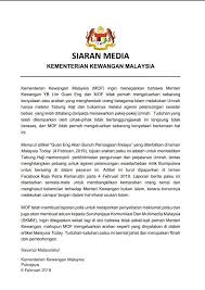 Kementerian pelancongan, seni dan budaya malaysia no. Lim Guan Eng Nafi Lapuran Kementerian Kewangan Akan Bunuh Perniagaan Orang Melayu Malaysia Today