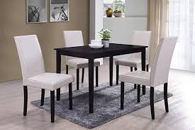 Amazon Com Best Master Furniture Wa1200 Melissa Transitional 5 Pcs Dining Set Cream Chairs Black T Best Master Furniture Dining Room Sets Nook Dining Set
