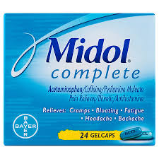 Midol Complete Pain Reliever Diuretic Antihistamine Gelcaps
