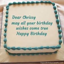 Happy Birthday Cake For Chrissy