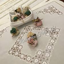 Masa Ortusu Ve Fiskos Dantel Degerlendirme Bu Calismamizi Da Teslim Ettik Dantelle Crochet Tablecloth Pattern Crochet Pillow Pattern Lace Crafts