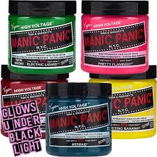 Mix bleach and developer together, then apply bleach to all sections of hair that you want to have a bright manic panic color on. Manic Panic High Voltage Glowtones Semi Permanent Hair Color Cream Hairhouse Warehouse