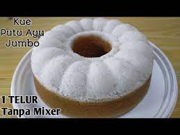 Buat sendiri kue tradisional putu. Resep Kue Putu Ayu Jumbo 1 Telur Tanpa Mixer Takaran Sendok Youtube