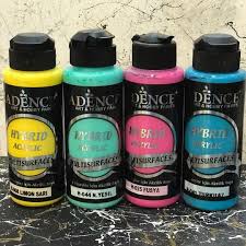 Cadence Hybrid Multisurface Su Bazli Kokusuz Akrilik Boyalar Mobilya Fayans Deri Ve Metal Gibi Her Yuzeyde Direk Kullanilabil Akrilikler Painting Instagram
