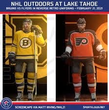 Avalanche l/s lake tahoe primary logo tee. Retro Uniforms For Nhl Outdoors At Lake Tahoe 2021 Sportslogos Net News