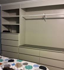 Ikea Hack Built In Wardrobe Using Malm Dressers In 2020 Malm Dresser Ikea Wardrobe Ikea Closet Hack
