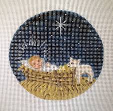 These cross stitch patterns are in pdf format. Needlepoint Canvas Handpainted 4 Baby Jesus With Lamb On Needlepoint Christmas Christmas Cross Stitch Needlepoint Tapestry