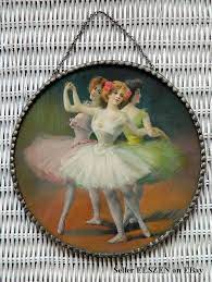 Gorgeous Antique Flue Cover Featuring Three Pastel Colored Ballerinas Love It Cover Art Art Gorgeous Antiques