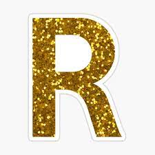 Letter R Glitter Stickers Glitter Stickers Fancy Letters Gold Letters