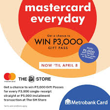 They typically offer rewards, discounts, and other benefits to loyal shoppers who use them. Metrobank Card Gift Passes Are Up For Grabs Every Day Facebook