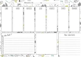 Modele 19 Planning A Imprimer Planning Vierge Planning Semaine