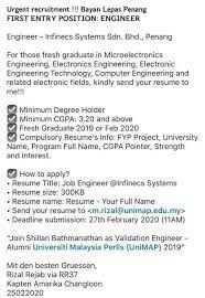 The penang institute is the public policy think tank of the state government of penang. Getme Hired On Twitter Urgent Recruitment For Engineer Infinecs System Sdn Bhd Is Hiring Bayan Lepas Penang Fresh Grads You Can Apply For This Position If You Are Interested Update Your