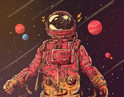 astronaut diseno de personajes arte espacial dibujos psicodelicos