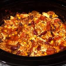 Chicken Taco Chili Only About 200 Calories A Serving And Made 8 Servings 1 Can Black Beans 1 Can Kidney Beans 1 Can Corn Kern Recipes Cooker Recipes Meals