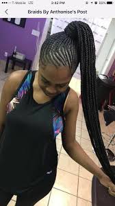Low Maintenance Cornrows For The Summer Weave Hairstyles Braided Braided Hairstyles For Black Women Cornrows Pony Hairstyles