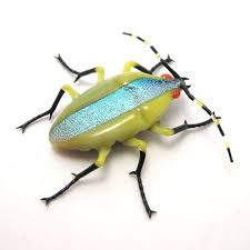 Black And White Striped Beetle Wesley Fleming Stripe Beetle Made Out Of Glass Insect Art Beetle Art Beautiful Bugs