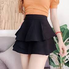 Chân váy ngắn có quần trong chân váy xòe 2 tầng dễ mix đồ Chân Váy Xòe Chất  Liệu Polyester Chân Váy Mini Phong Cách Casual - Lazada | Lazada.vn