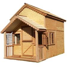 Our playhouses look great once painted and personalise it with bright and vibrant colours, taking the fun and excitement to a whole new level! Canadian Playhouse Factory 10 Ft X 6 Ft Little Alexandra Cottage With Loft And Covered Front Porch Lac96 Dl The Home Depot