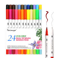 99 ($0.67/item) 5% coupon applied at checkout save 5% with coupon. 24 Colors Calligraphy Brush Marker Pens Dual Tip Colored Art Marker Writing Pens Fineliner Felt Tip Water Color Drawing Paintbrush Highlighters Coloring Books Buy Online In Aruba At Aruba Desertcart Com Productid 64971391