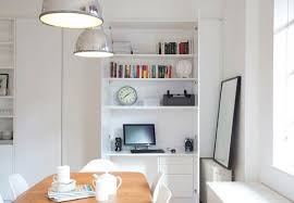 Amenagement Bureau Maison Compact Blanc Neige Table Bois Petits Bureaux A Domicile Amenagement Petit Appartement Bureau A Domicile