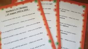 I (study) french in grenoble, france, this coming summer. A 21st Birthday Poem For My Son