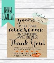  You Re Pretty Darn Awesome For Supporting Small Etsy Business Thank You Cards Business Thank You Notes Small Business Saturday