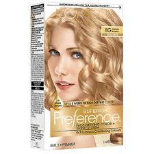 Golden blonde hair dye on bleached hair (bleached to a pale blonde with neutral undertones) is very easy to achieve and usually requires a 20 vol. L Oreal Paris Superior Preference Hair Color Golden Blonde 8g 1 Kit Fruugo No