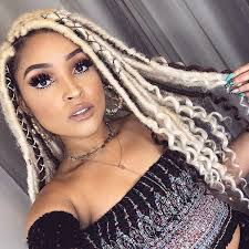 Faux Locs Hair Black And Blonde Blonde Goddess Crochet Faux Locs Faux Locs Styles Faux Locs Blonde Black Girl Braids