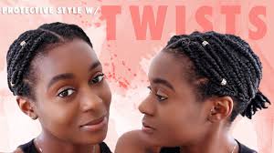 Most times, curly and twist out styles are used as protective hairstyles for short natural hair. Quick Easy Protective Style For Short Natural Hair 2 Strand Twist Style Video Black Hair Information