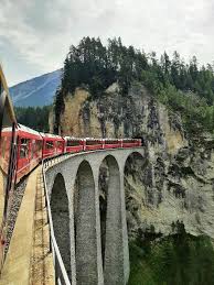 The Rhaetian Railway In The Bernina Landscapes
