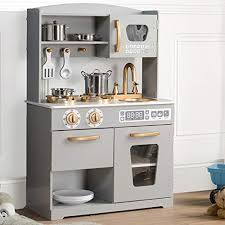 kids wooden pretend toy kitchen