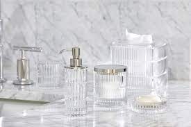 Glass bathroom vanity accessories beige aesthetic. 20 Glass Bathroom Accessories Magzhouse