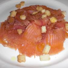 Maybe you would like to learn more about one of these? Carpaccio Di Salmone Leggermente Affumicato E Marinato Con Agretti Con Crostini E Burro Al Pepe Sheguan