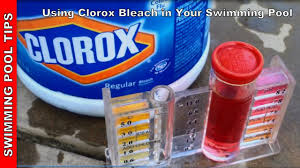 Using Clorox Bleach In Your Swimming Pool Youtube In 2020 Swimming Pools Cloudy Pool Water Green Pool Water