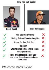 Maybe you would like to learn more about one of these? Best Red Bull Junior Cronis Daniil Kuyat Max Verstappen Has Cool Knickname Dating Nelson Piquets Daughter X Droue For Red Bull First Champlon In Other Single Seater X Fans Are Respectable And
