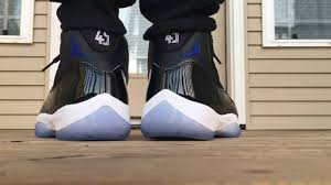 Air jordan 11 space jam 45 heel concord jumpman michael jordan pe. 2016 Air Jordan Retro 11 Space Jam On Foot Air Jordans Retro Air Jordans Jordan Retro