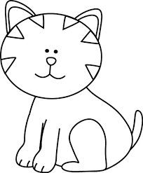 Black and white cat drawing. Black And White Kitten Clip Art Black And White Kitten Image Black And White Kittens Black And White Drawing Animal Coloring Pages