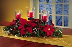 Amazon Com Christmas Poinsettia And Pinecone Candle Holder Centerpiece By Coll Christmas Centerpieces Christmas Centerpieces Diy Christmas Table Centerpieces