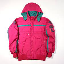 Rare Vintage 90s Fila Goretex Winter Coat Windbreaker Jacket Pink Neon Fila Streetwear Fashion Retro Hypebeast Snow Outdoor Jacket Outdoor Jacket Streetwear Fashion Windbreaker Jacket